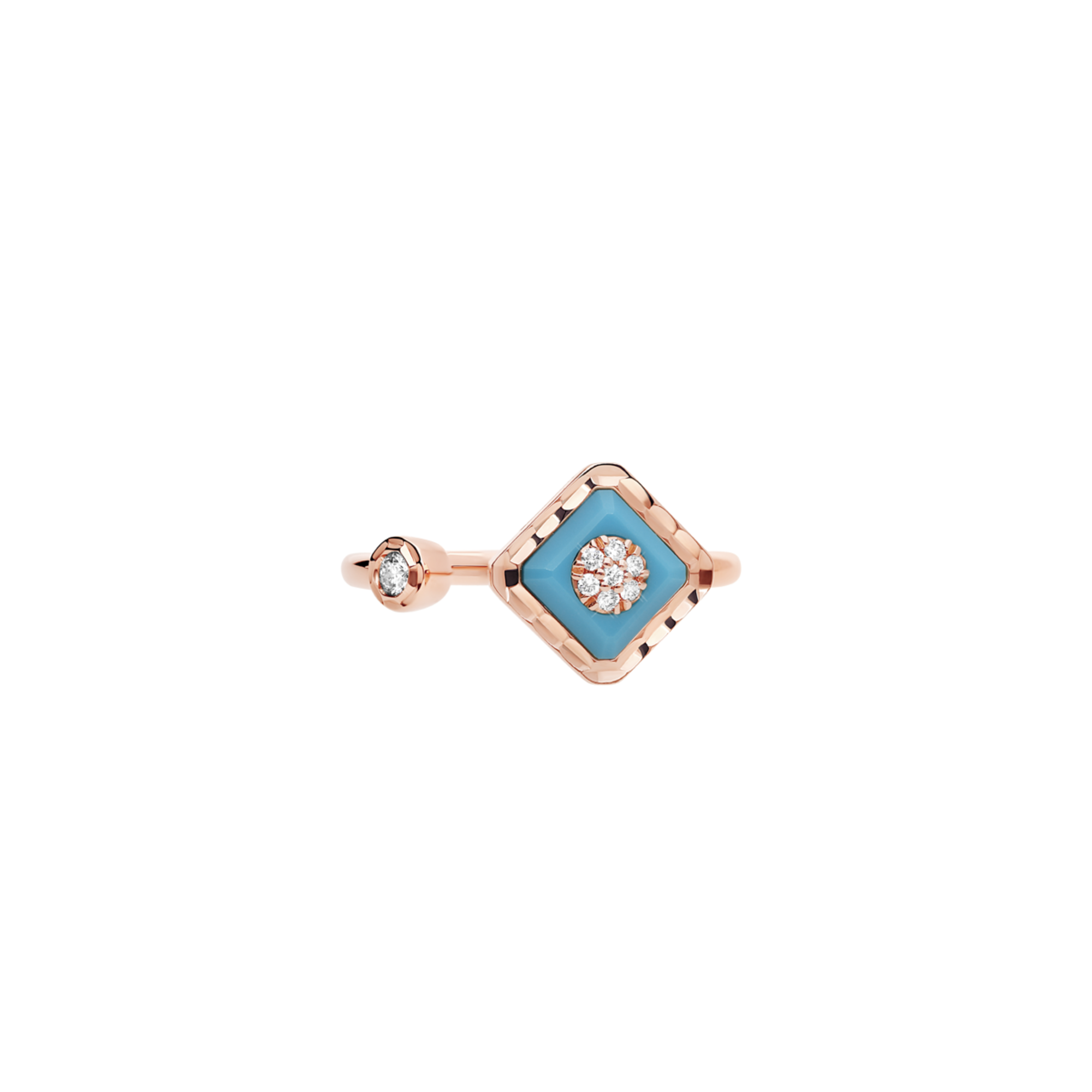 Korloff Je Play JL-JJPR03-PG anello oro rosa turchese diamanti