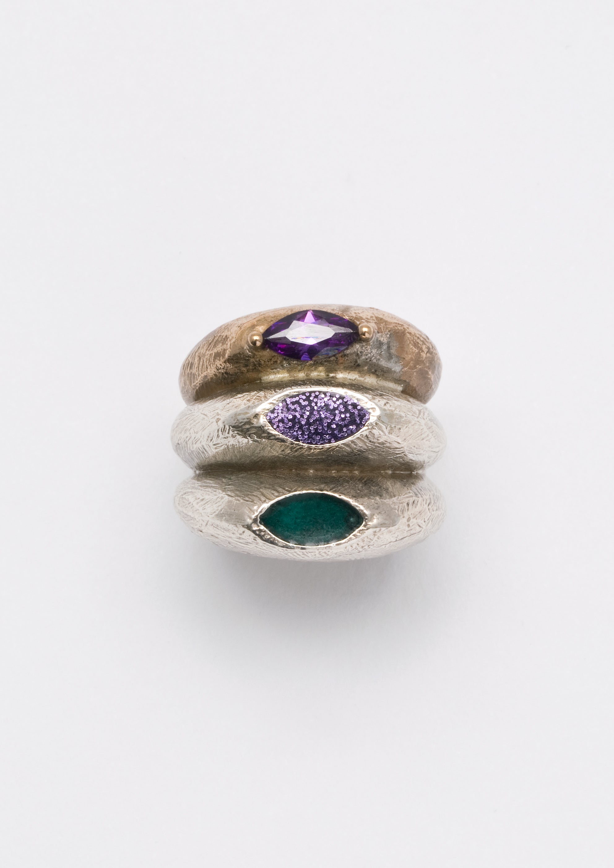 Voodoo Jewels Bold Shapes Merua Anello Bronzo Glitter