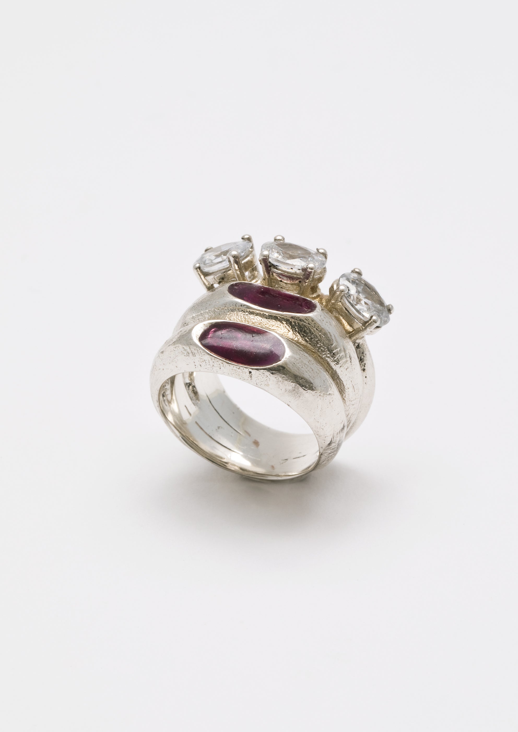 Voodoo Jewels Bold Shapes Aesun anello argento pietre semipreziose