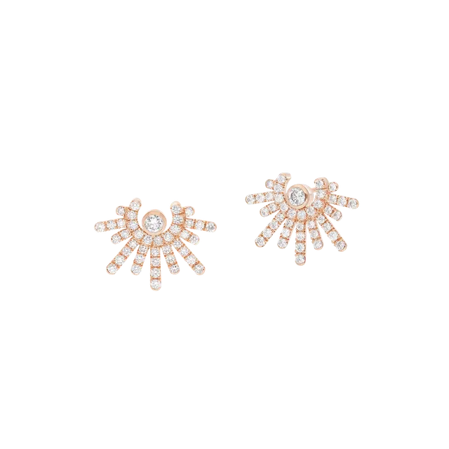 Korloff Divine Fougue Orecchini Raggi Mini oro rosa diamanti