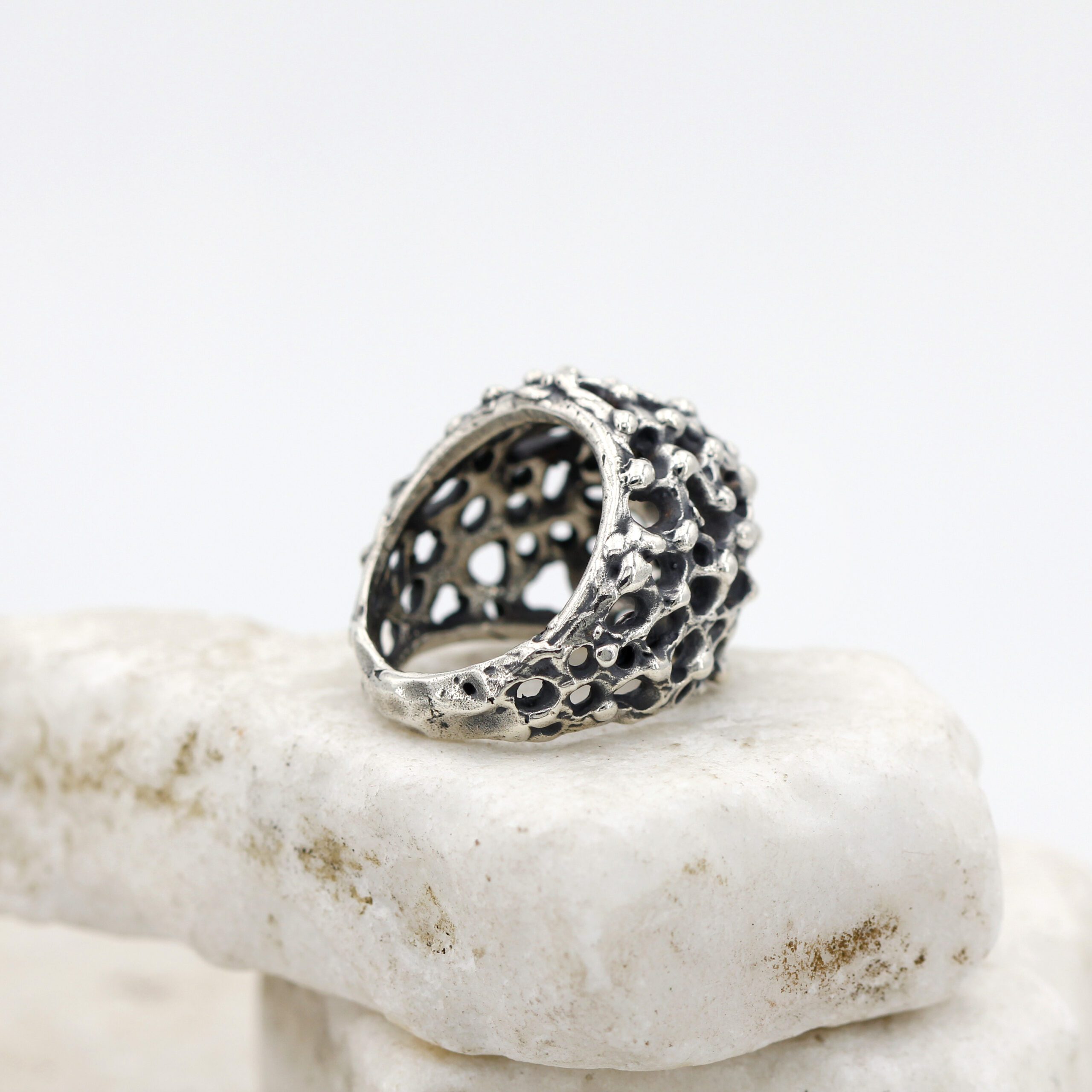 Anna Gioielli Collezione Marte anello fascia argento cupola