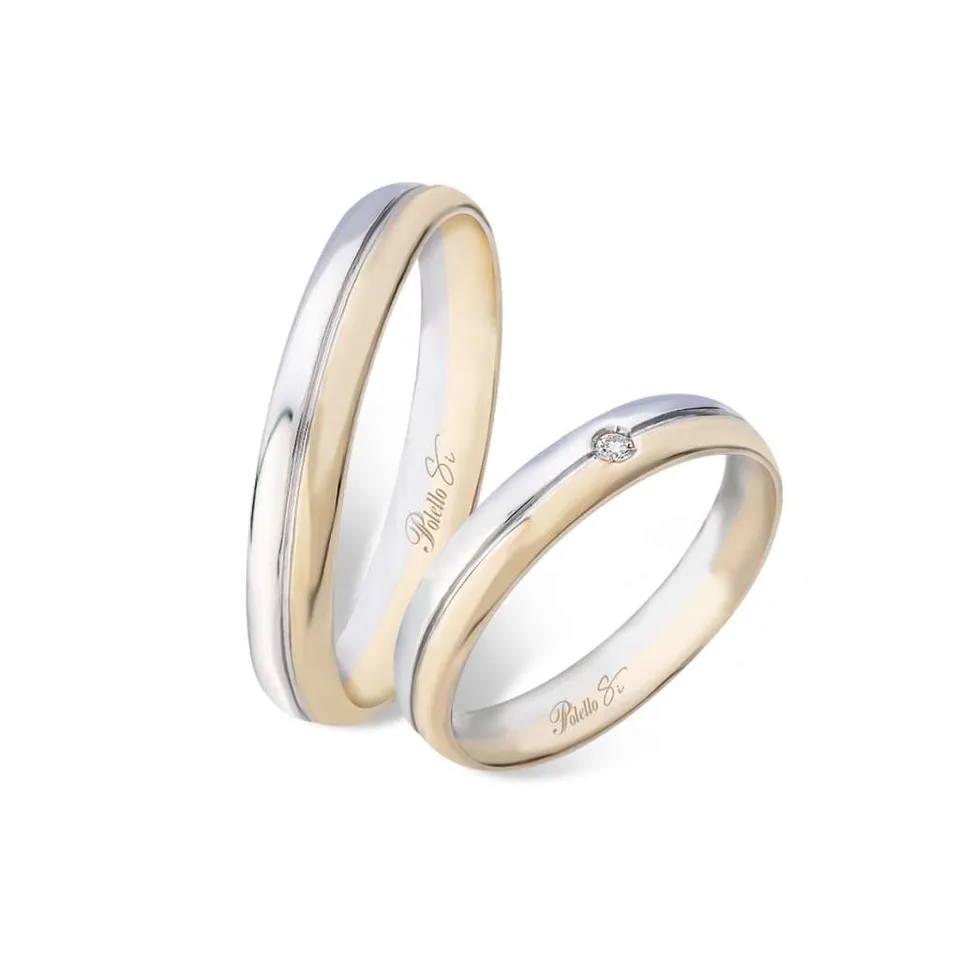 Polello Si Lo Voglio Fedi Bicolore Oro Champagne