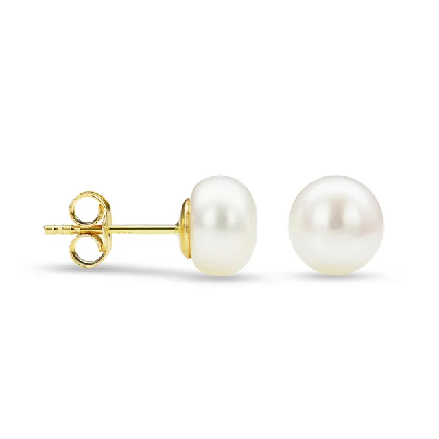 Miore Earrings Orecchini Oro Giallo Perla 14KT