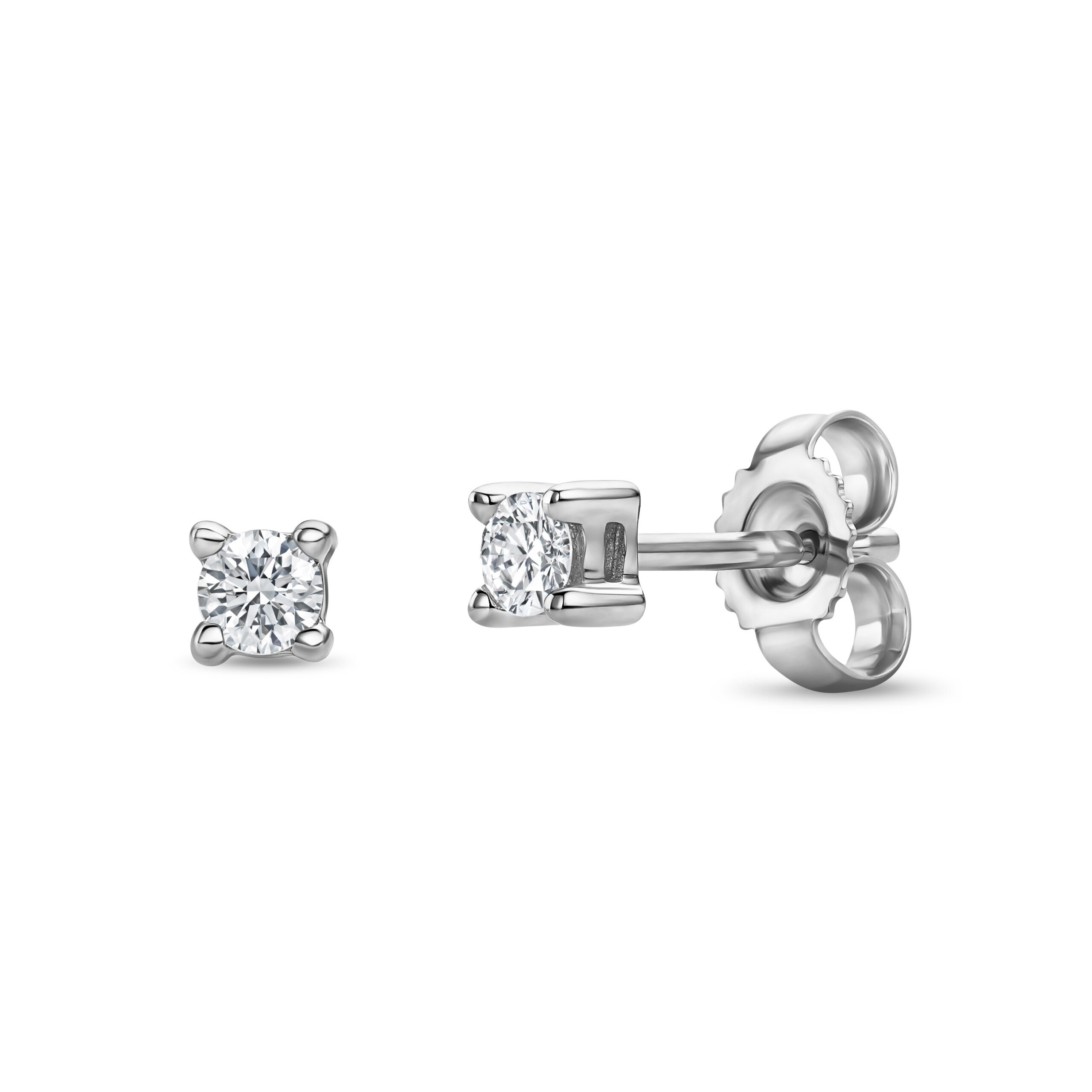 Miore Orecchini Oro Bianco 14Kt 585 Classici