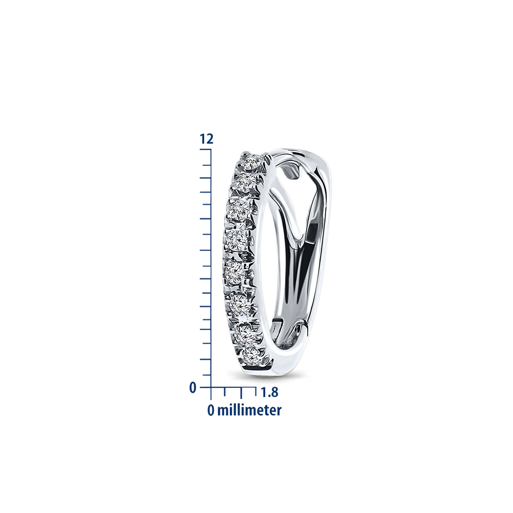 Miore Orecchini Oro Bianco 18Kt