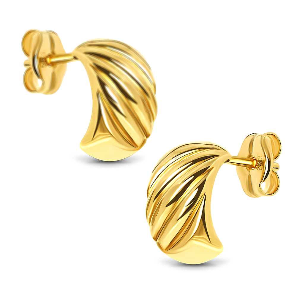 MIORE Orecchini Oro Giallo 14 Kt Senza Pietra