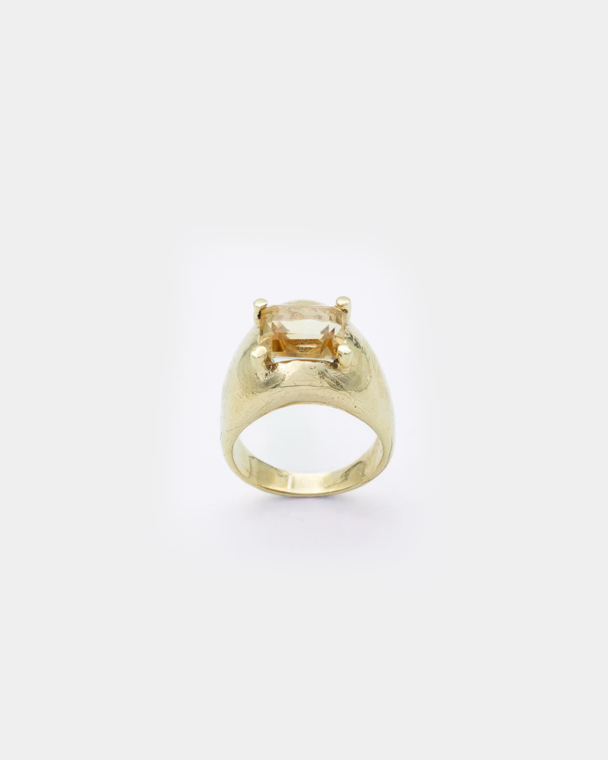 Voodoo Jewels Bold Shapes Elara anello citrino taglio smeraldo