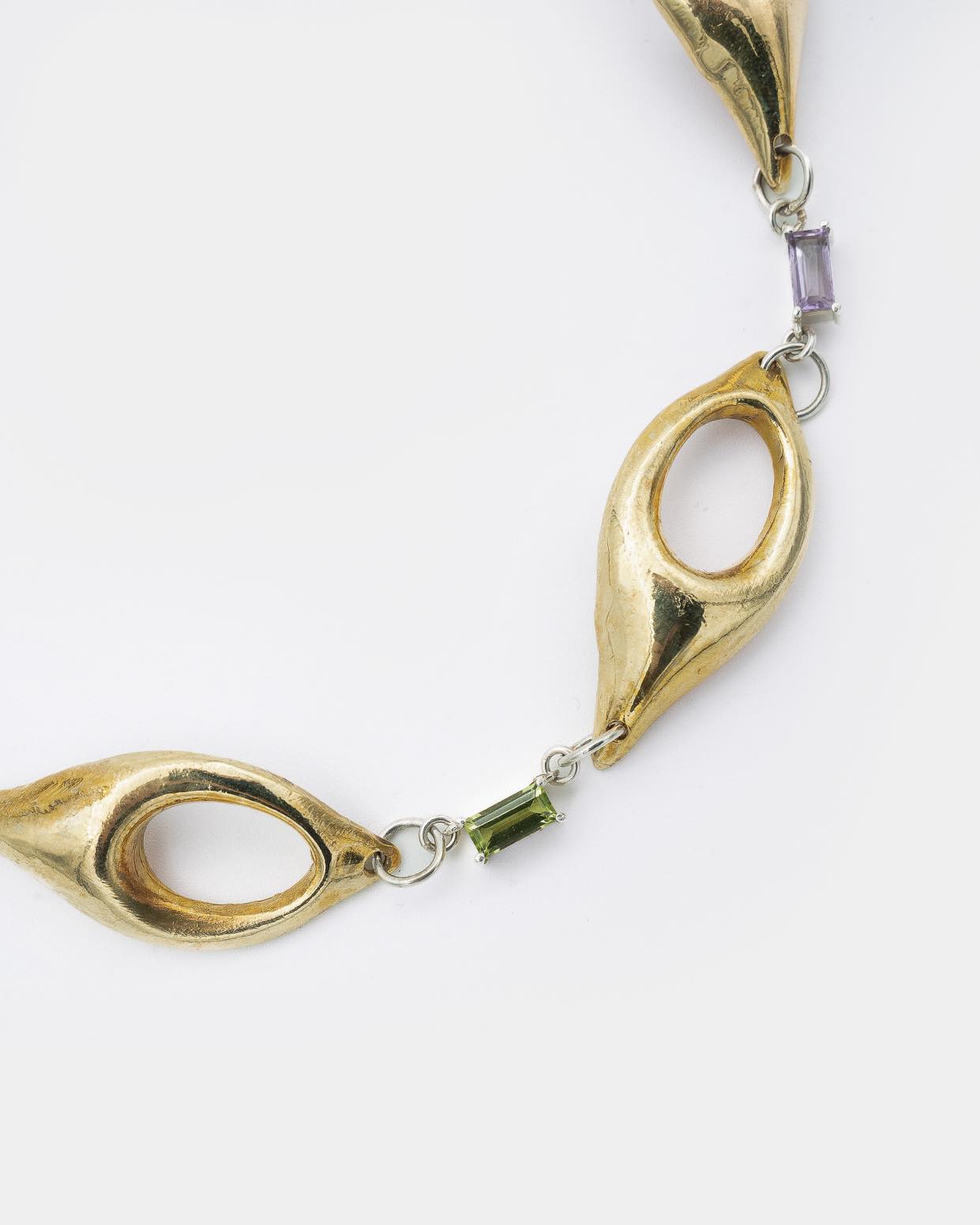Voodoo Jewels Bold Shapes Leda Collana Bronzo Baguette