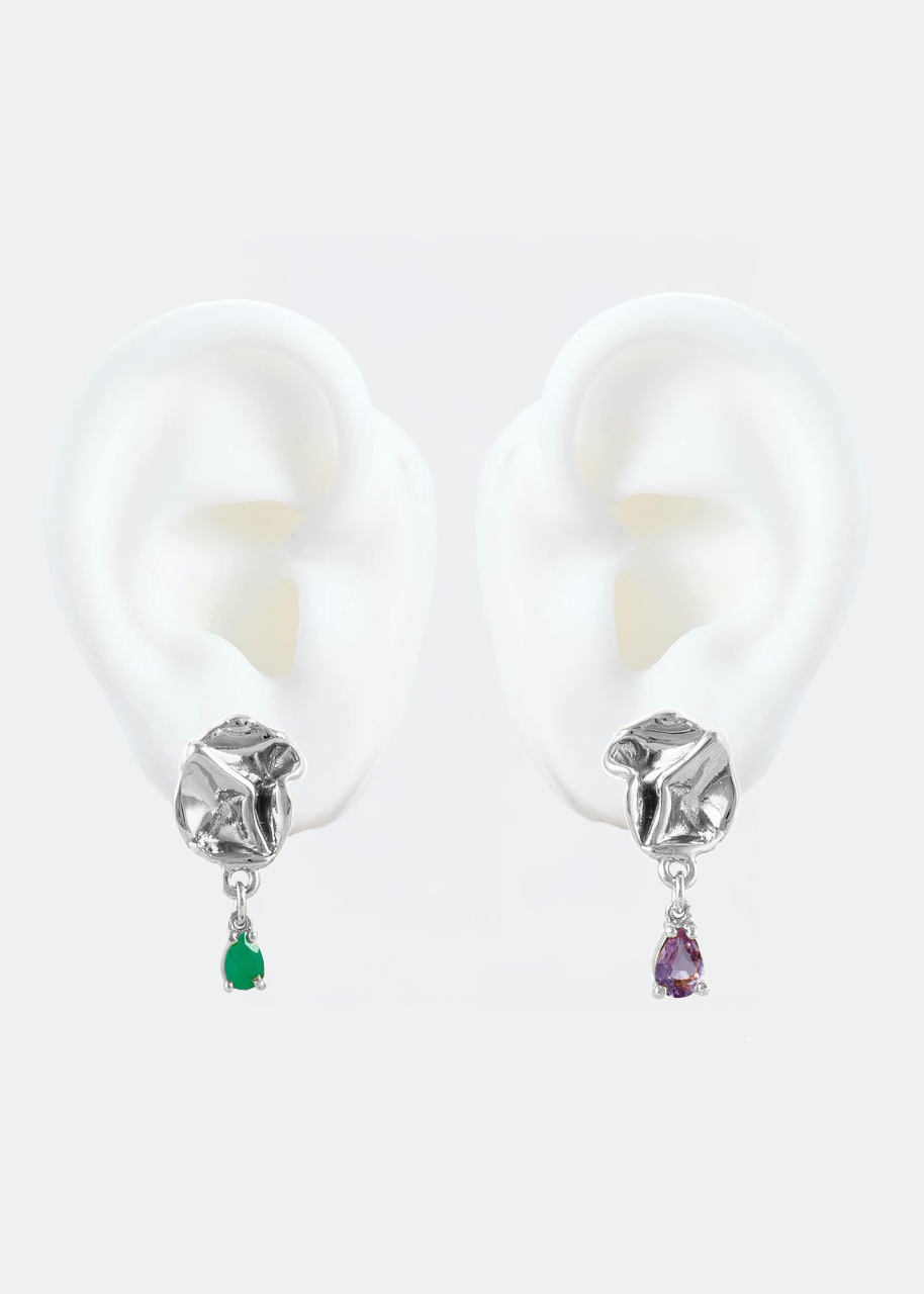 Voodoo Jewels Mini Voodoo Izamal orecchini argento pietre naturali