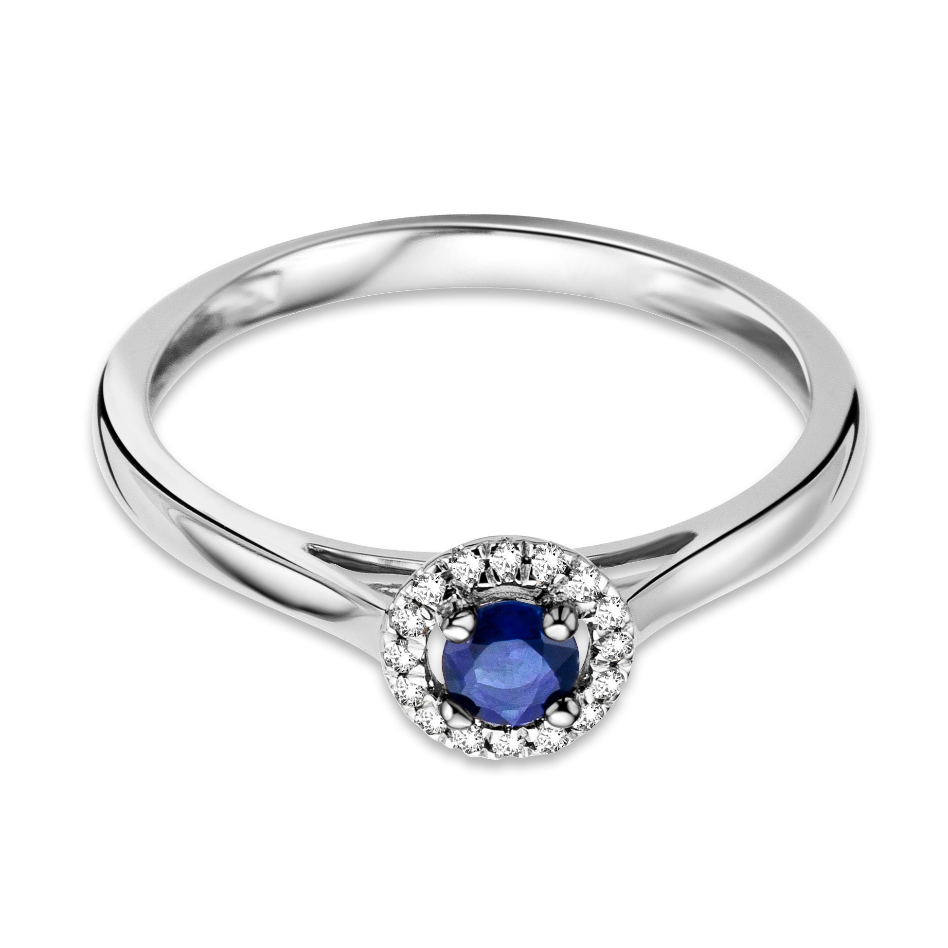 Miore Ring Anello Oro Bianco 9KT Zaffiro