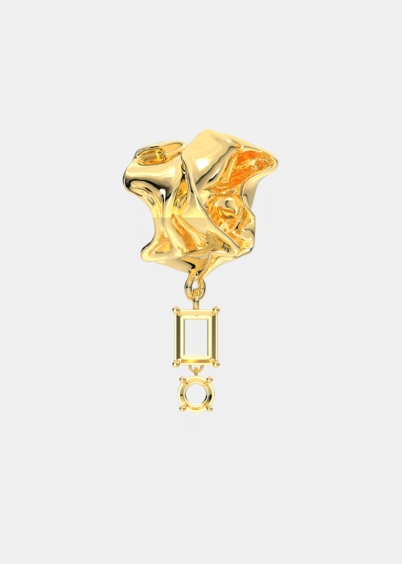 Voodoo Jewels Bold Shapes Volupta earcuff bronzo oro