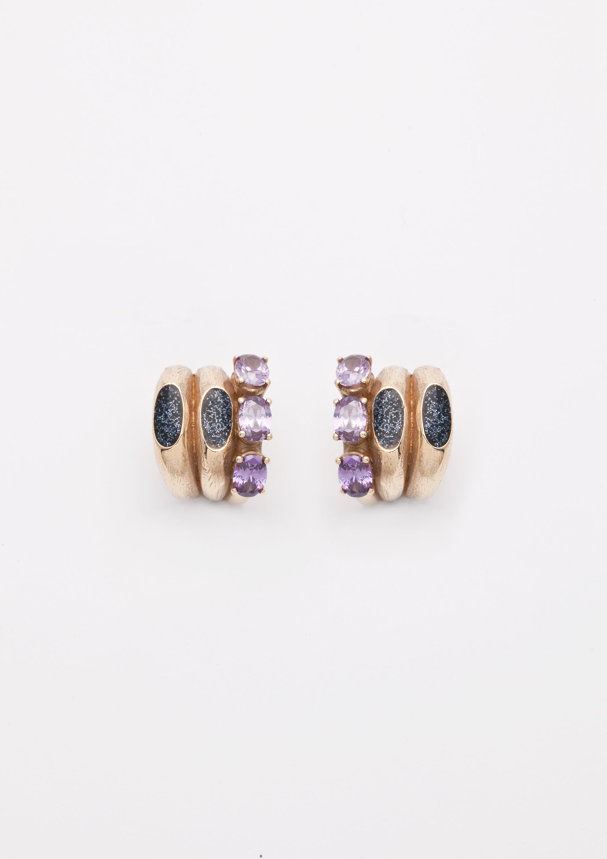 Voodoo Jewels Bold Shapes Alpan Orecchini bronzo pietre dure
