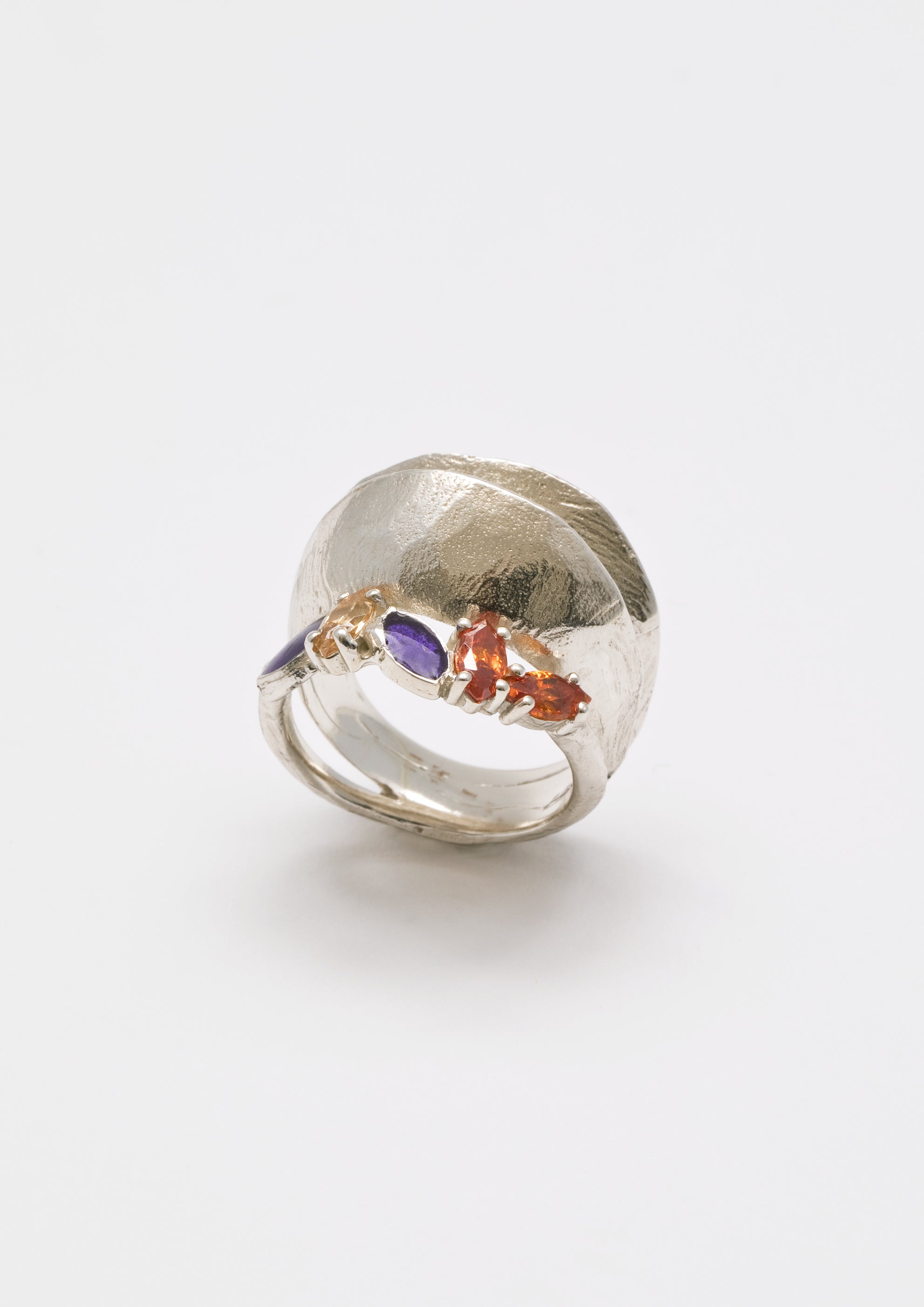 Voodoo Jewels Bold Shapes Sethi anello argento pietre