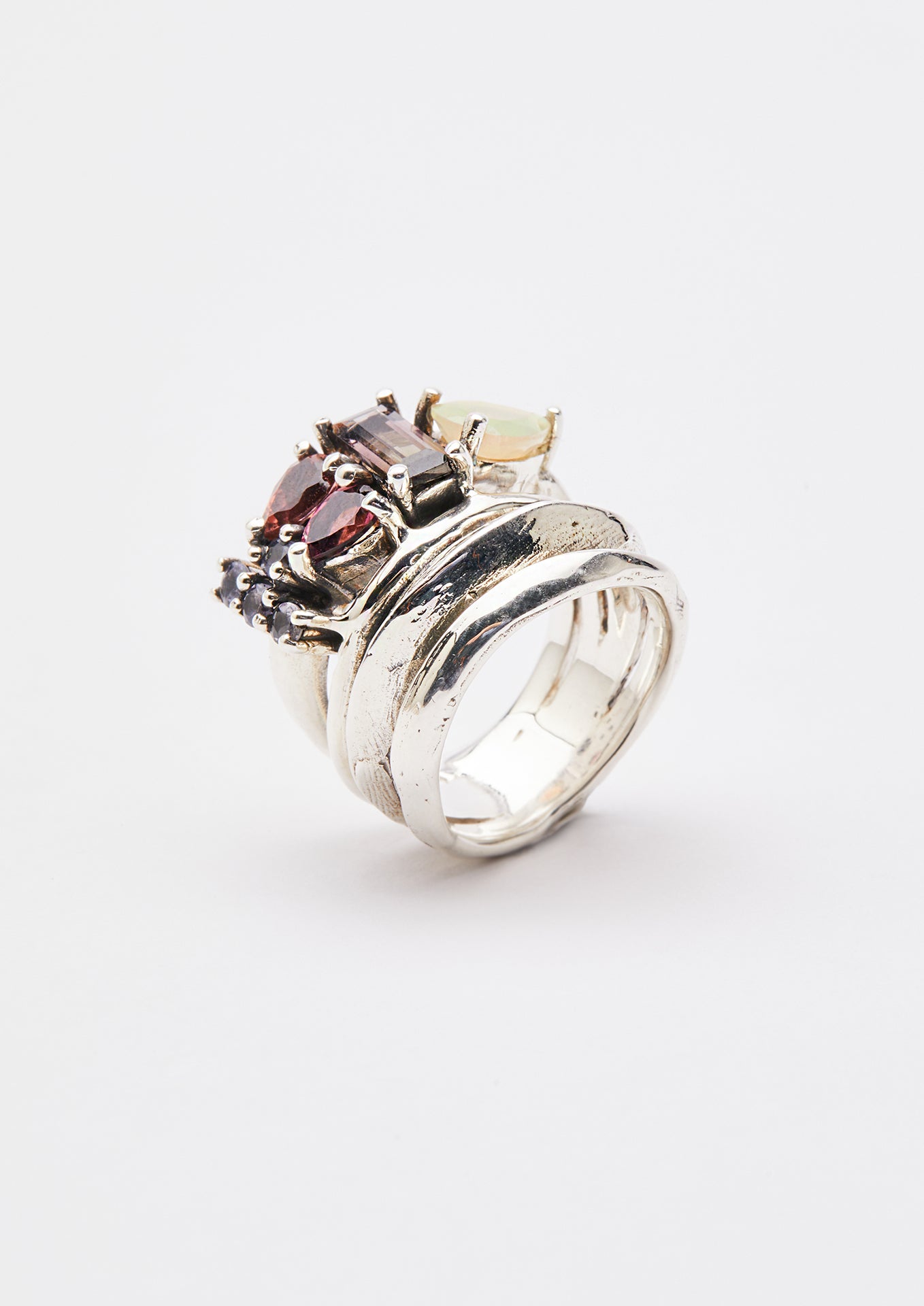 Voodoo Jewels Bold Shapes Siko anello tormaline M