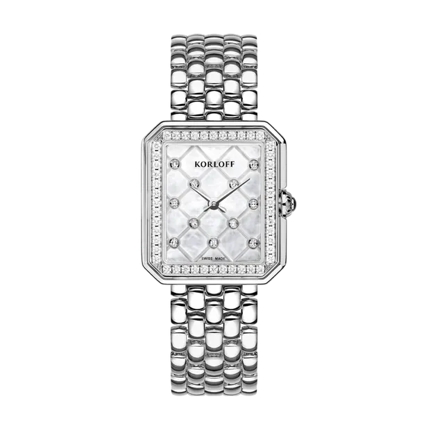 Korloff Iconik orologio donna acciaio madreperla diamanti