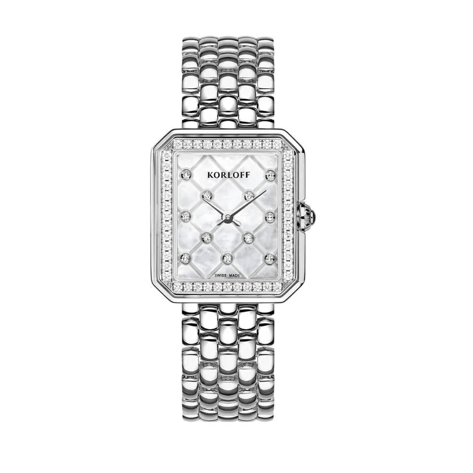 Korloff Iconik orologio donna acciaio madreperla diamanti
