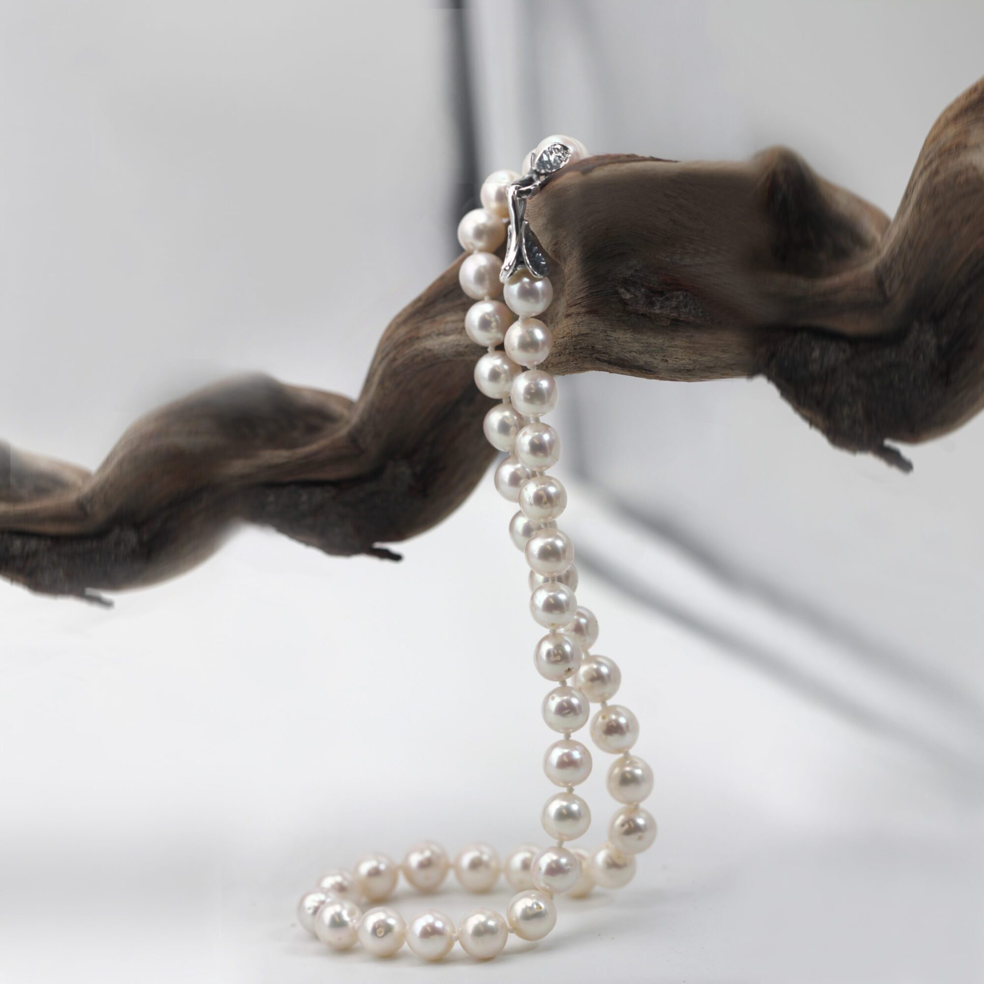 Anna Gioielli Choker Collana Perle Argento 48 cm 10/11 mm