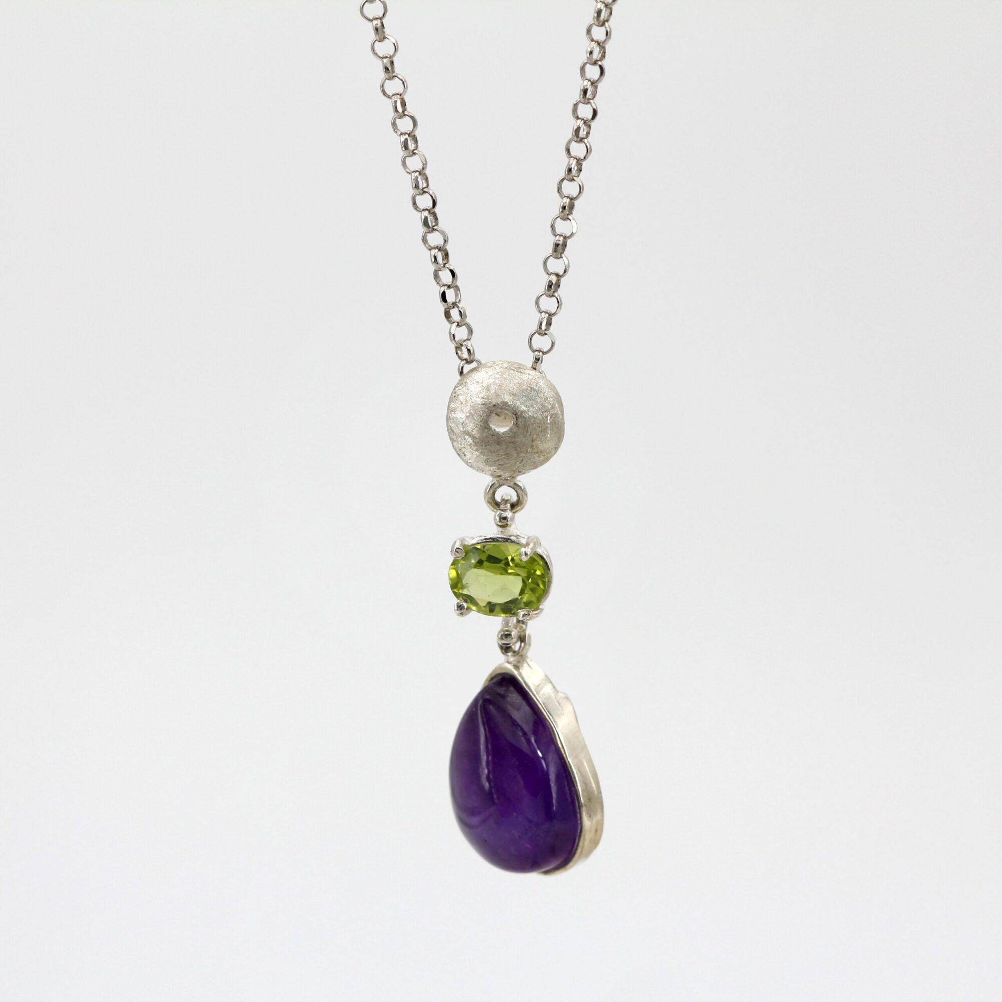 Anna Gioielli Pendenti Pendente argento ametista peridoto 46cm