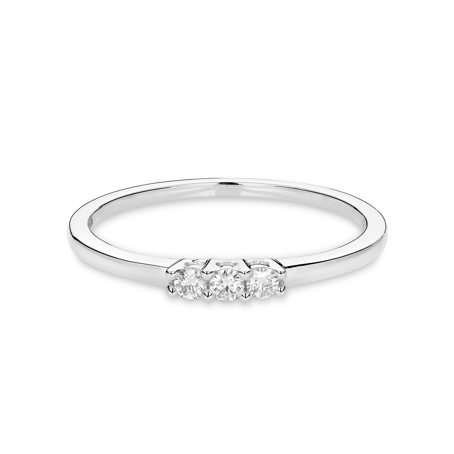 Miore anello oro bianco 9kt 375