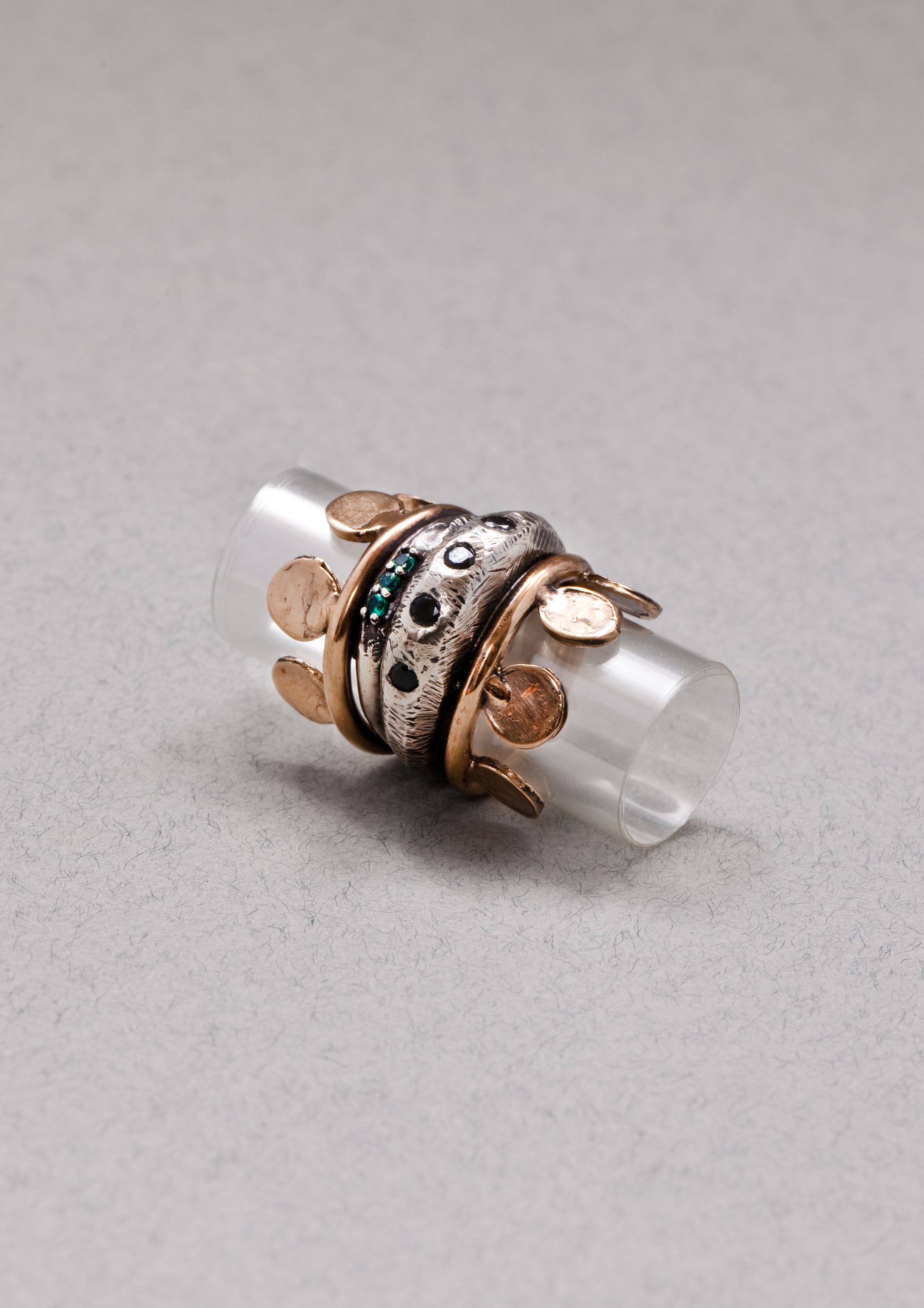 Voodoo Jewels Bold Shapes Imperial anello bronzo pietre