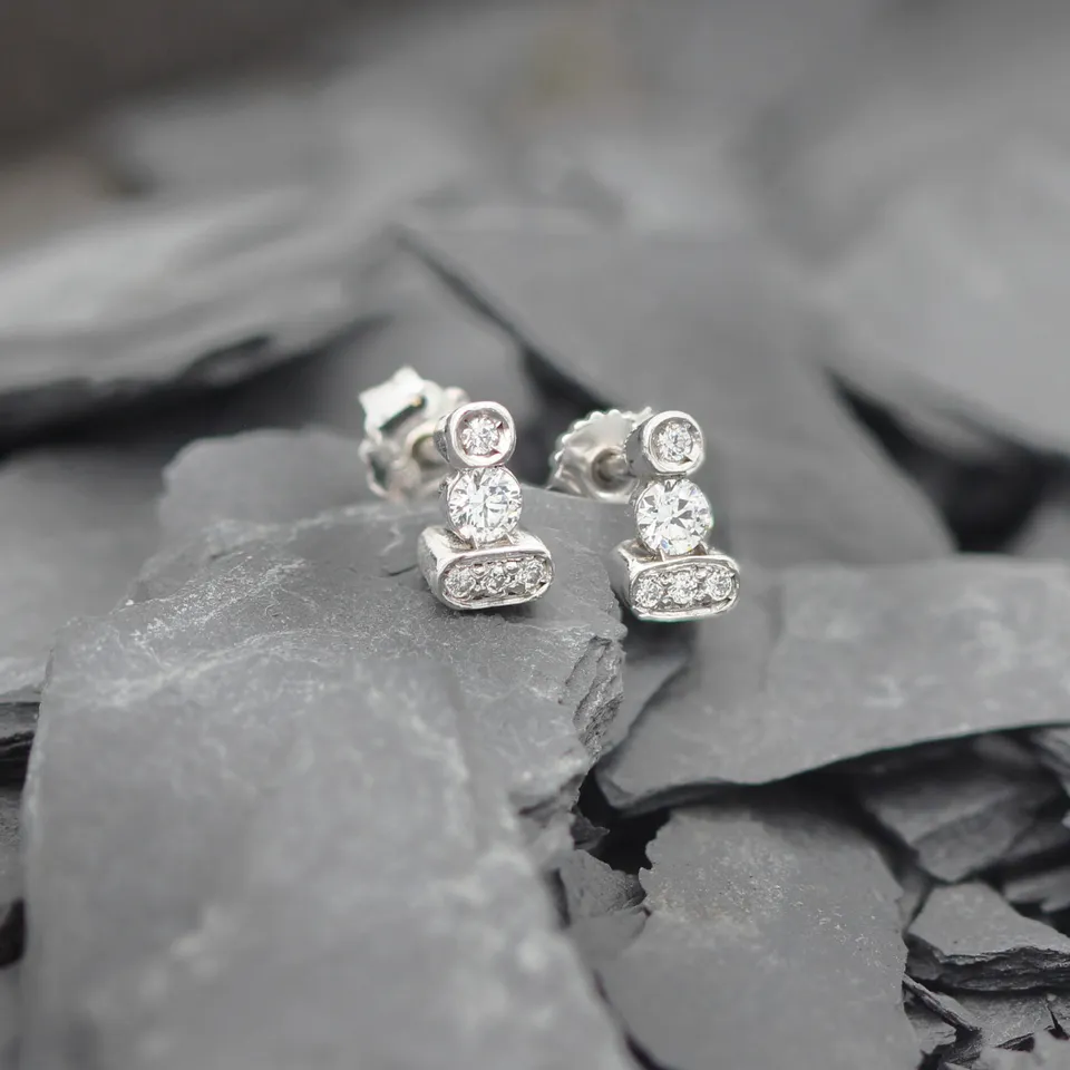 Anna Gioielli Classici Orecchini Oro Bianco Diamanti 0,35 ct