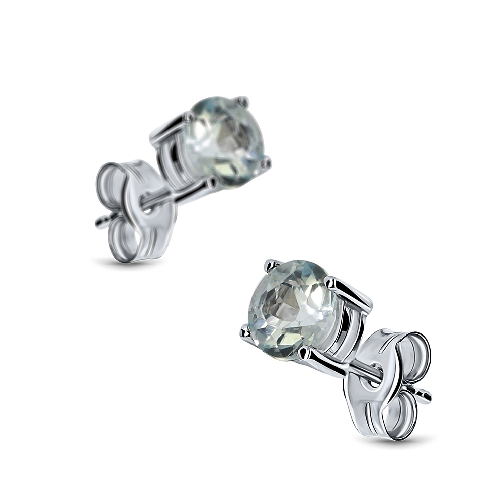 Miore Earrings Orecchini oro bianco 9Kt topazio blu