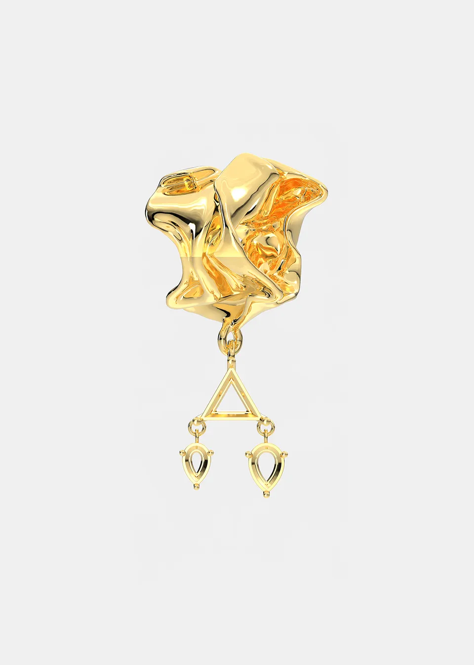 Voodoo Jewels Bold Shapes Neptune earcuff bronzo oro