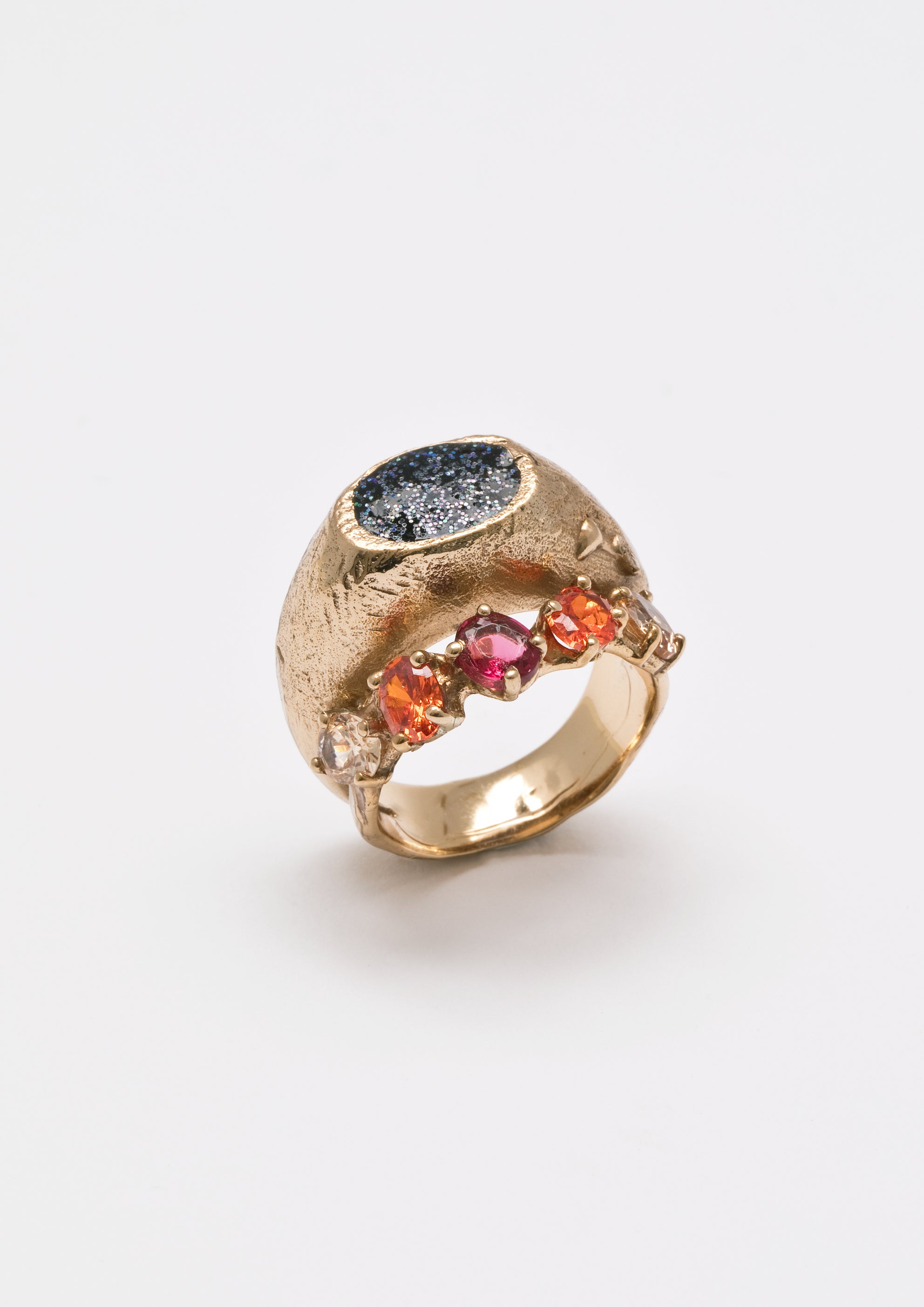 Voodoo Jewels Bold Shapes Lasa anello bronzo pietre glitter