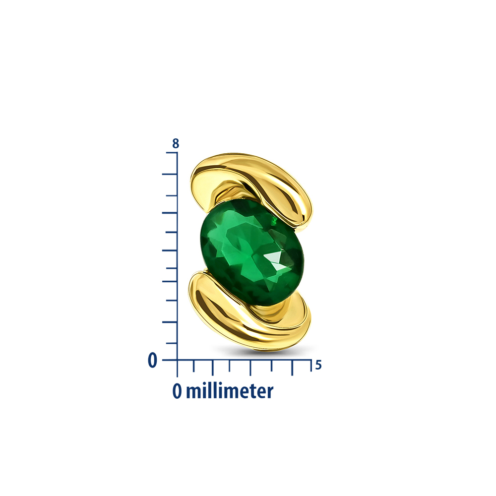 Miore Earrings orecchini oro 9kt smeraldo verde