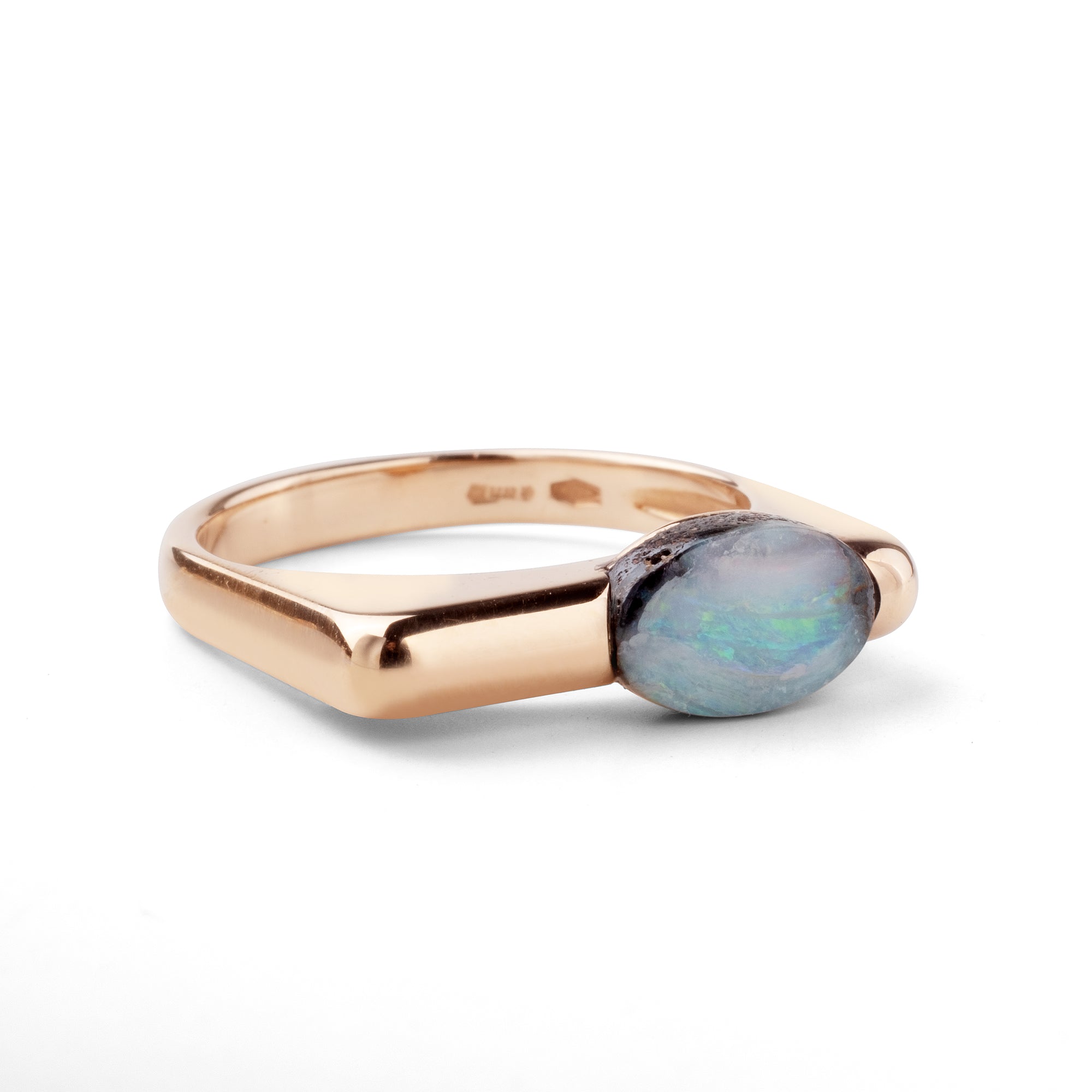 Noi Gioielli Firenze 1873 anello oro rosa opale ovale boulder