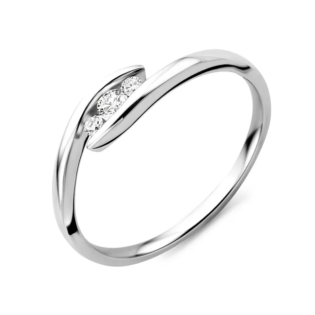 Miore Ring anello oro bianco 9kt 375