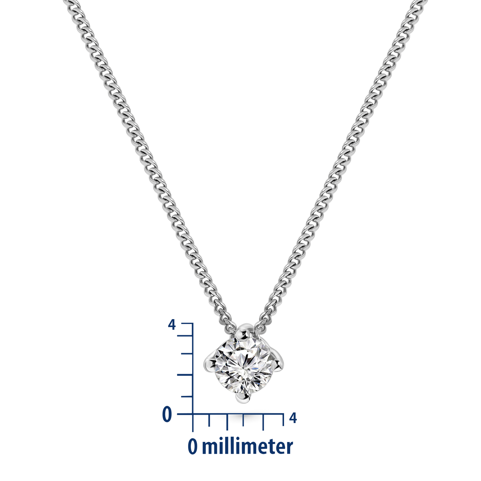 Miore Necklace Collana Oro Bianco 14KT Classica