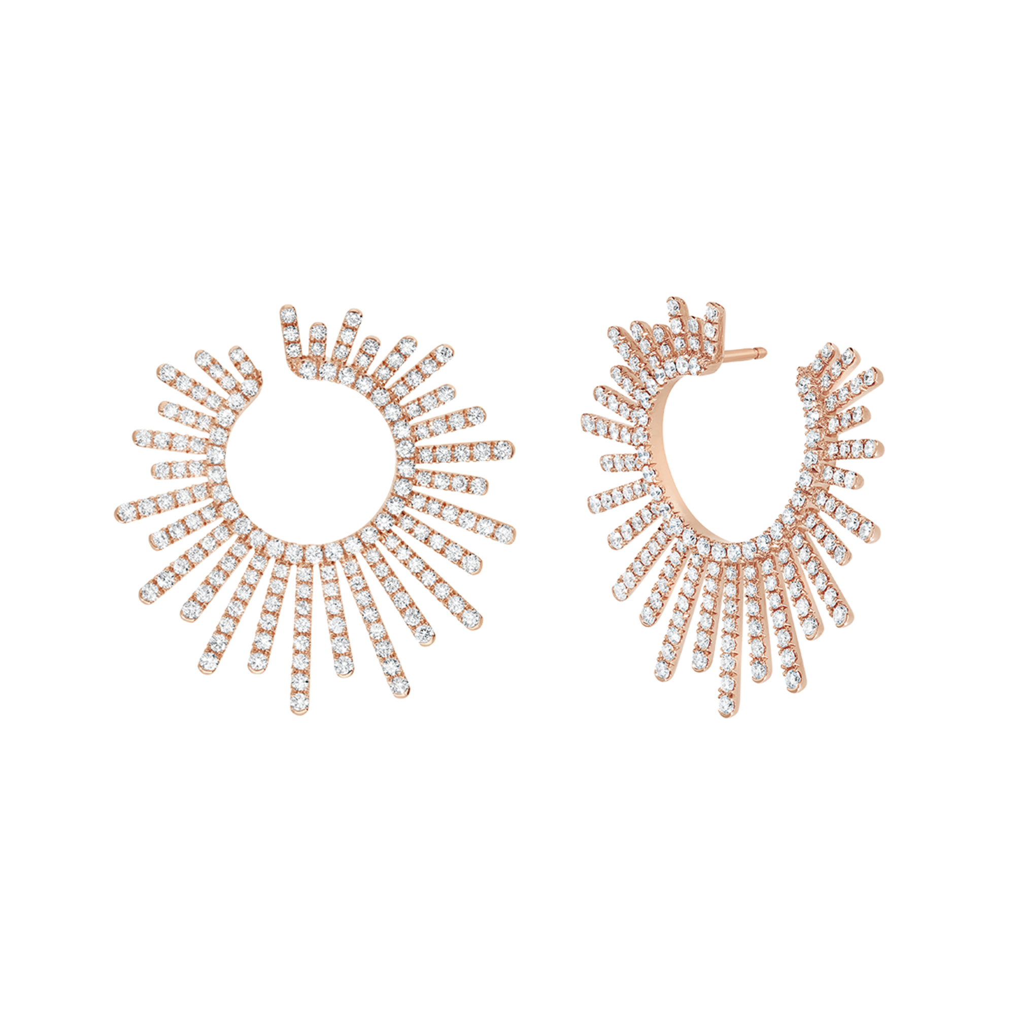 Korloff Divine Fougue Créoles orecchini oro rosa diamanti