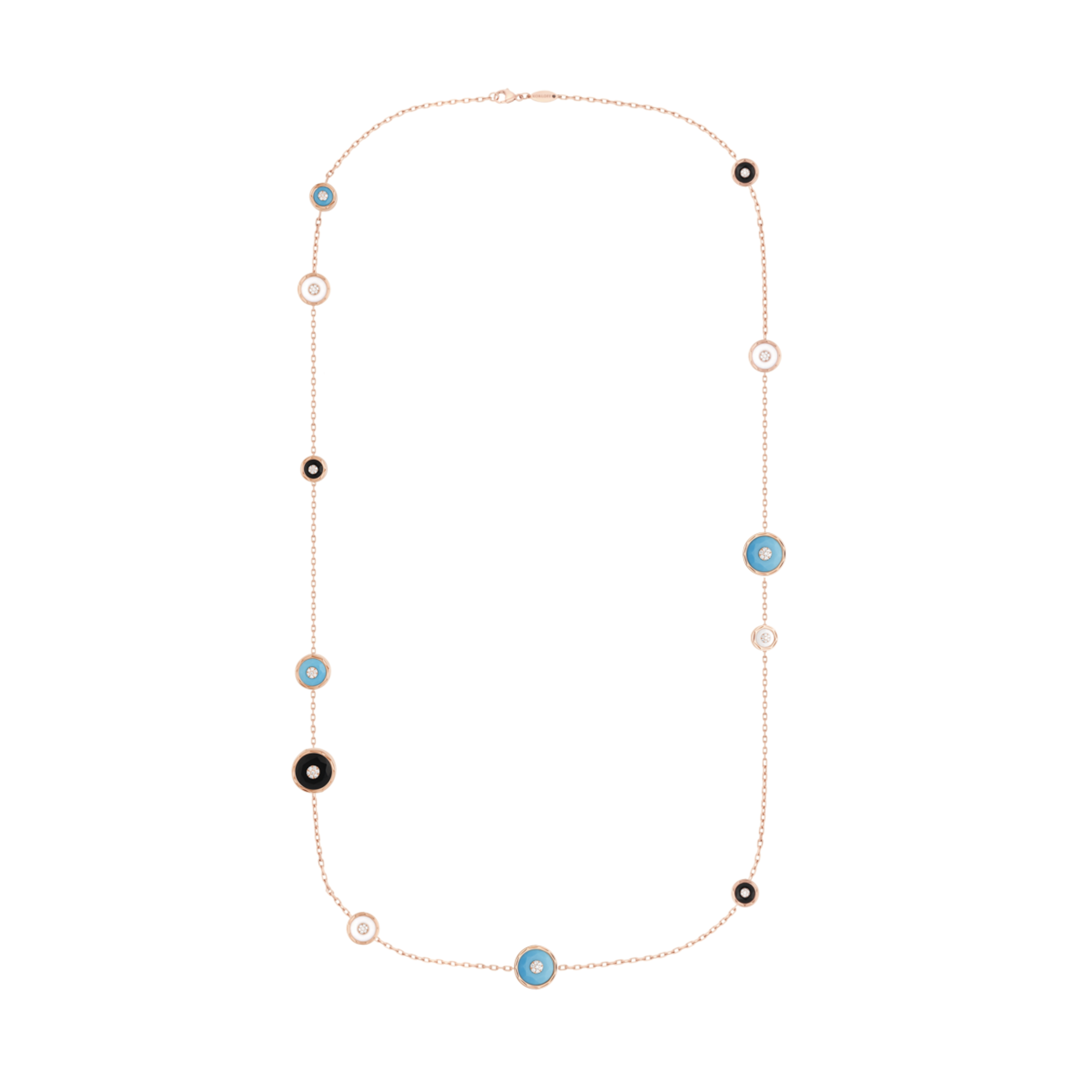Korloff Je Play JJPLN02 sautoir oro rosa diamanti onice 12 ronds