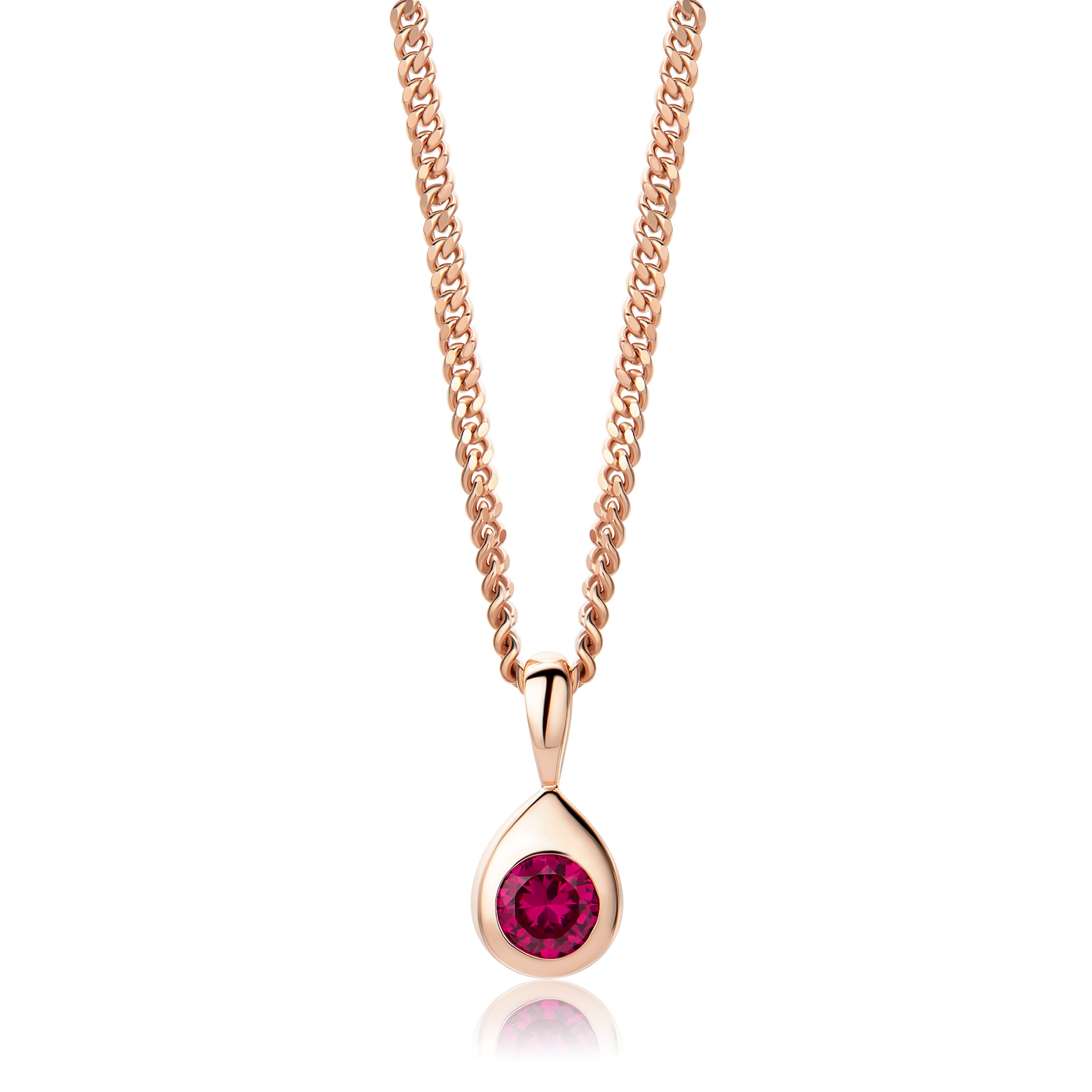 MIORE Necklace collana argento 925 rubino creato
