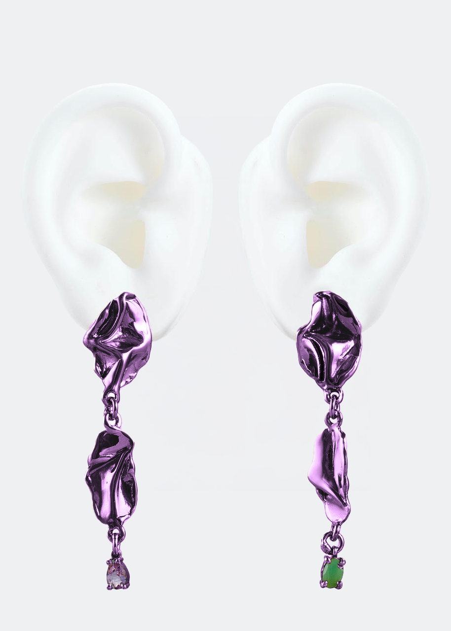 Voodoo Jewels Mini Color Acapulco orecchini bronzo viola
