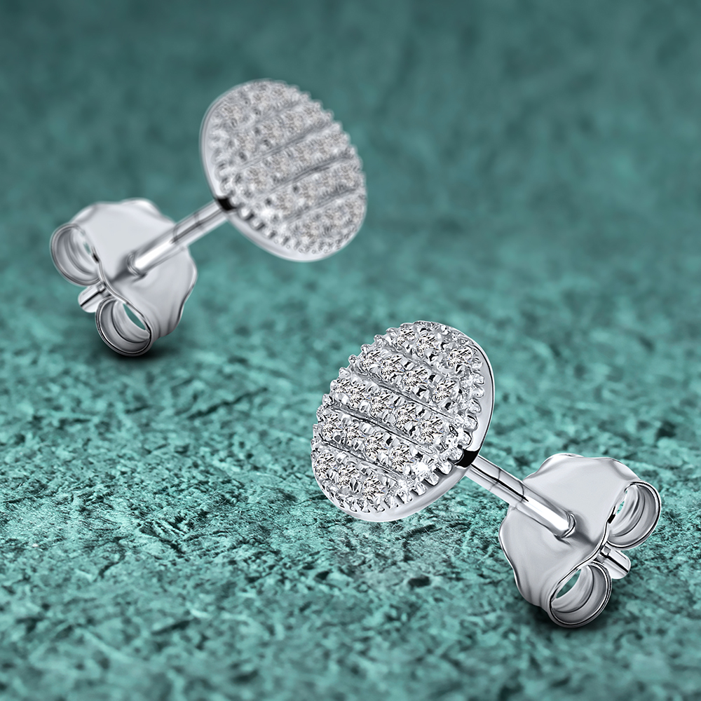 Miore Earrings Orecchini Oro Bianco 375 9KT