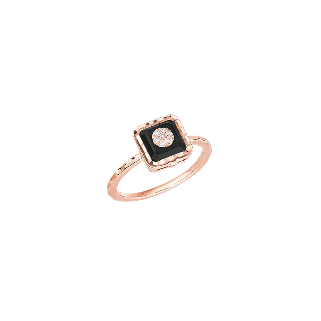 Korloff Je Play JL-JJPR01 anello oro rosa onice diamanti
