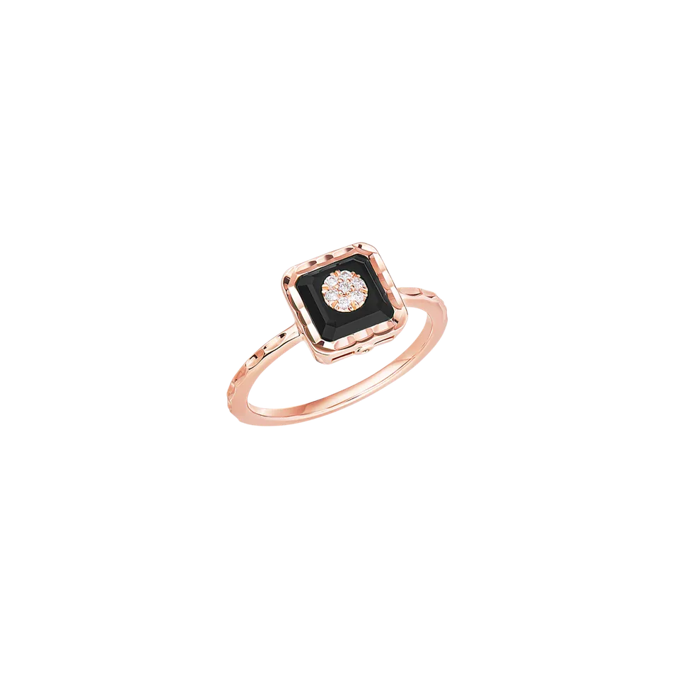 Korloff Je Play JL-JJPR01 anello oro rosa onice diamanti
