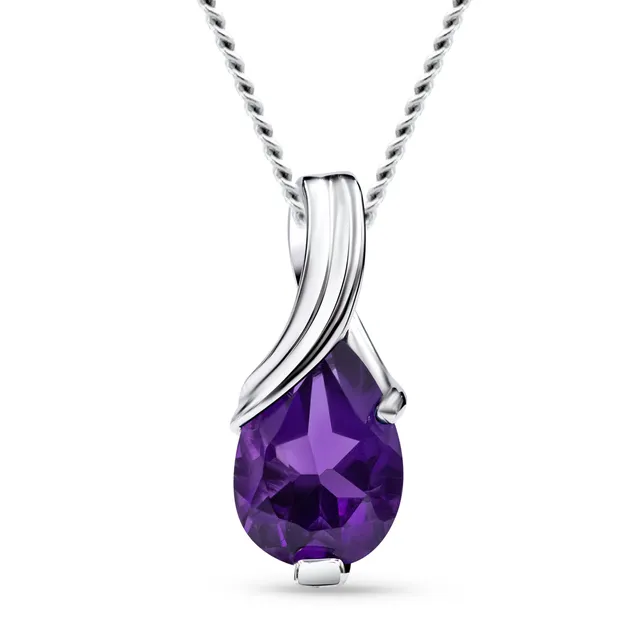 Miore Necklace Collana Oro Bianco 9KT Ametista