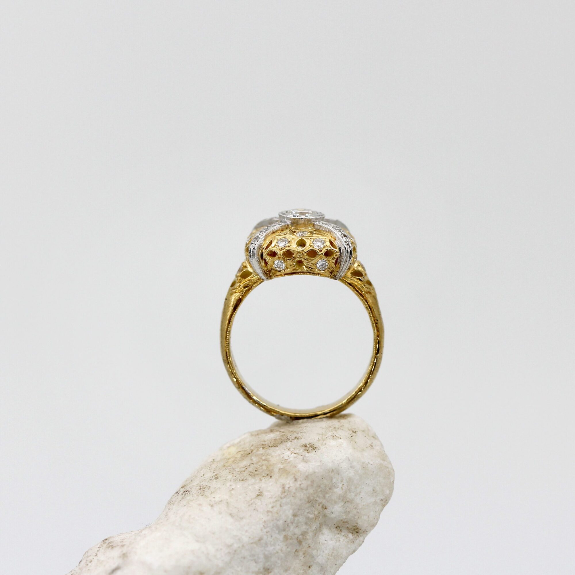 Anna Gioielli Prestige Anello Oro Stile Fiorentino Diamanti 0,80 ct