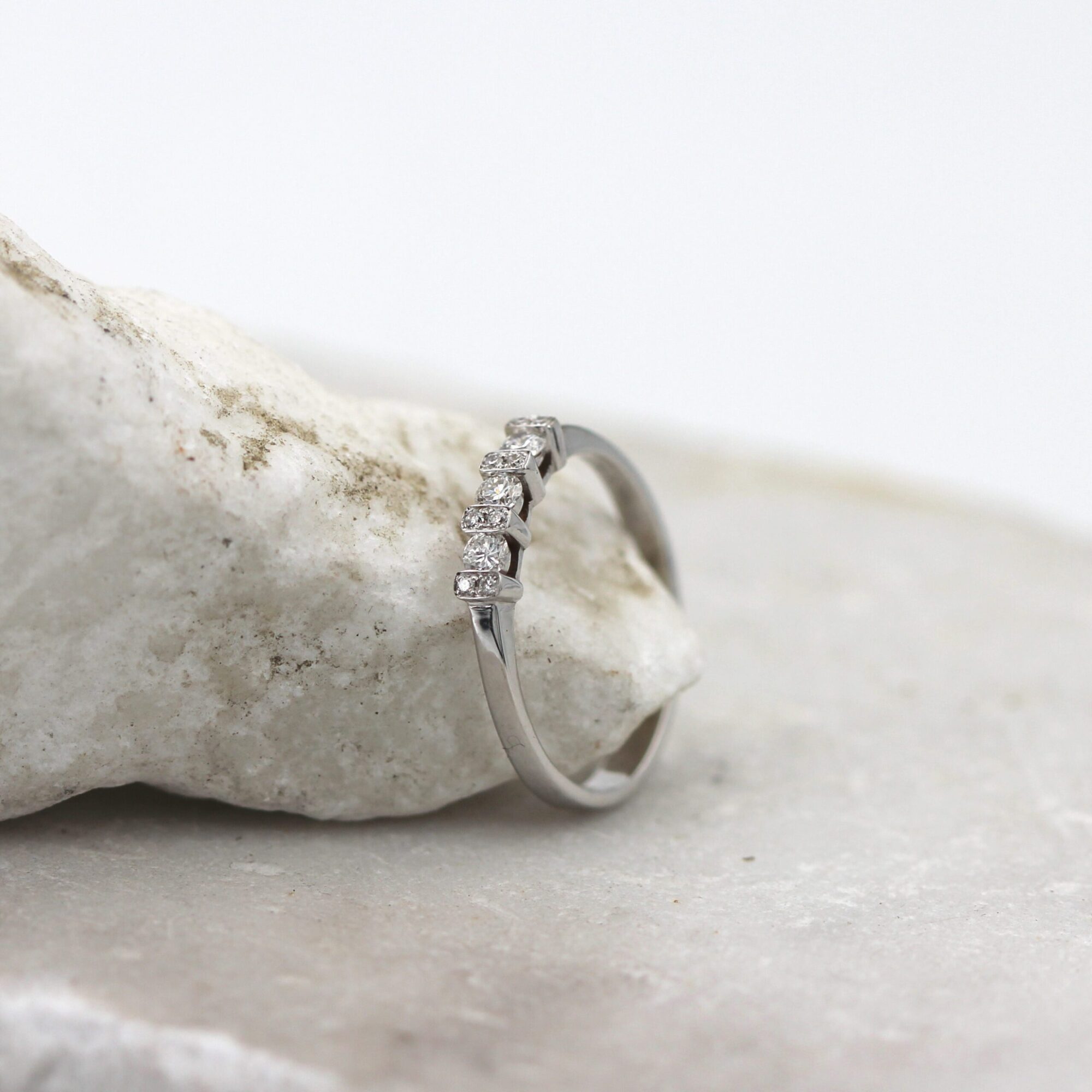 Anna Gioielli Gioielli Classici anello trilogy oro bianco 0.24 ct