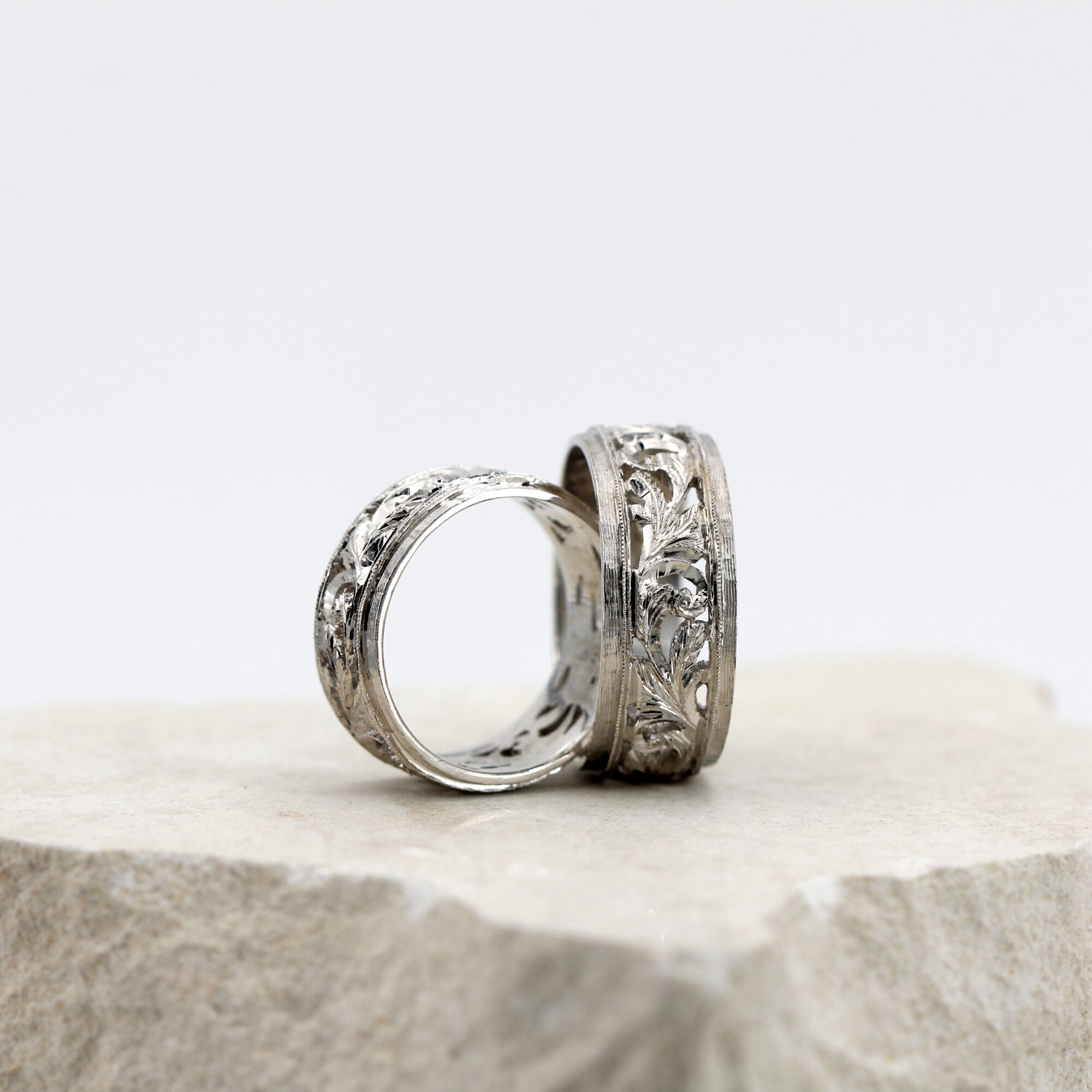 Anna Gioielli Anelli Anello Fascia Floreale Argento 925 Traforato