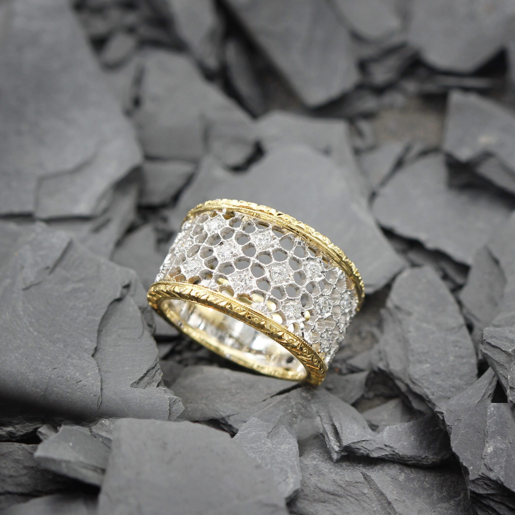Anna Gioielli Orafo Fiorentino Anello Oro Diamanti 0,31 ct