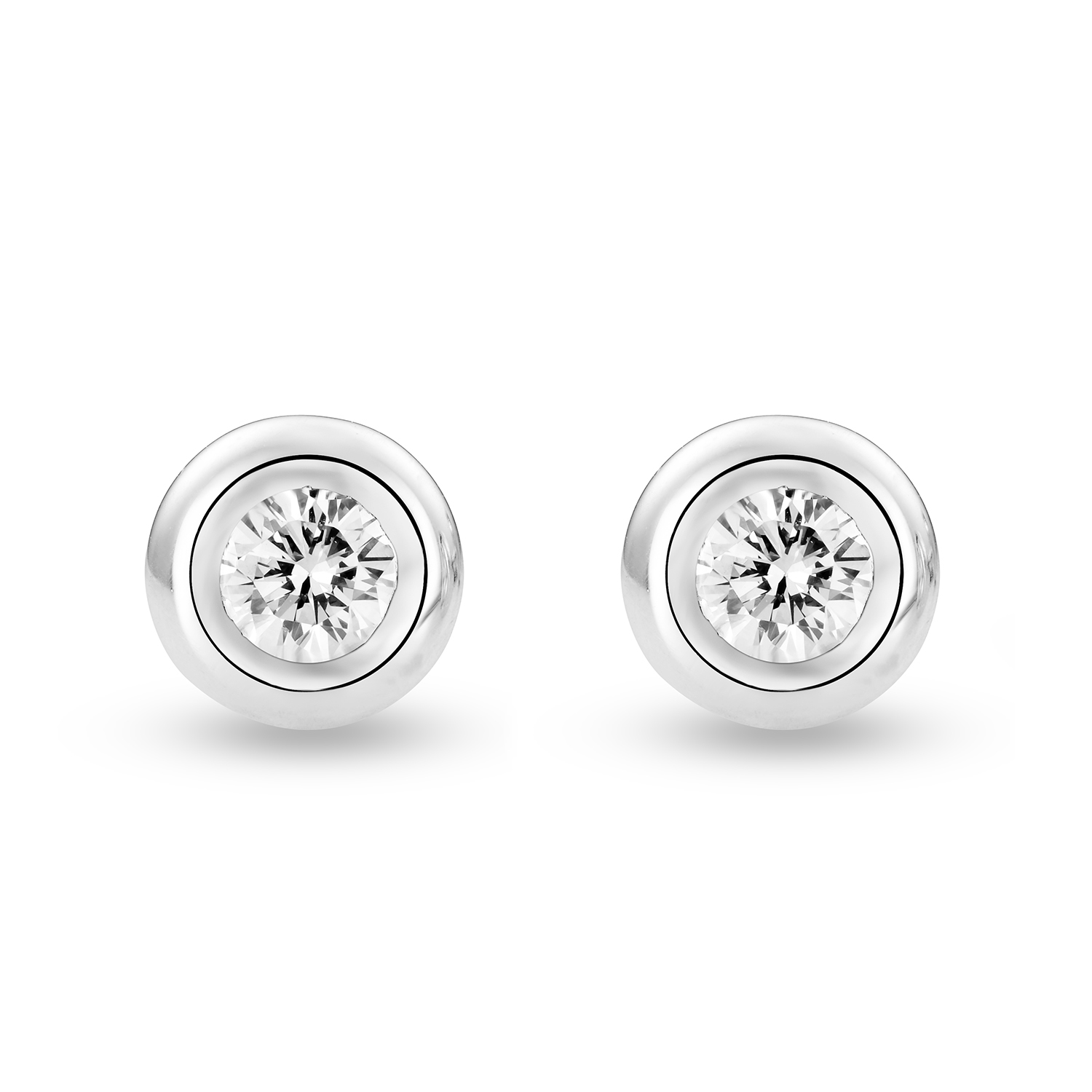 Miore Orecchini Oro Bianco 8Kt 333