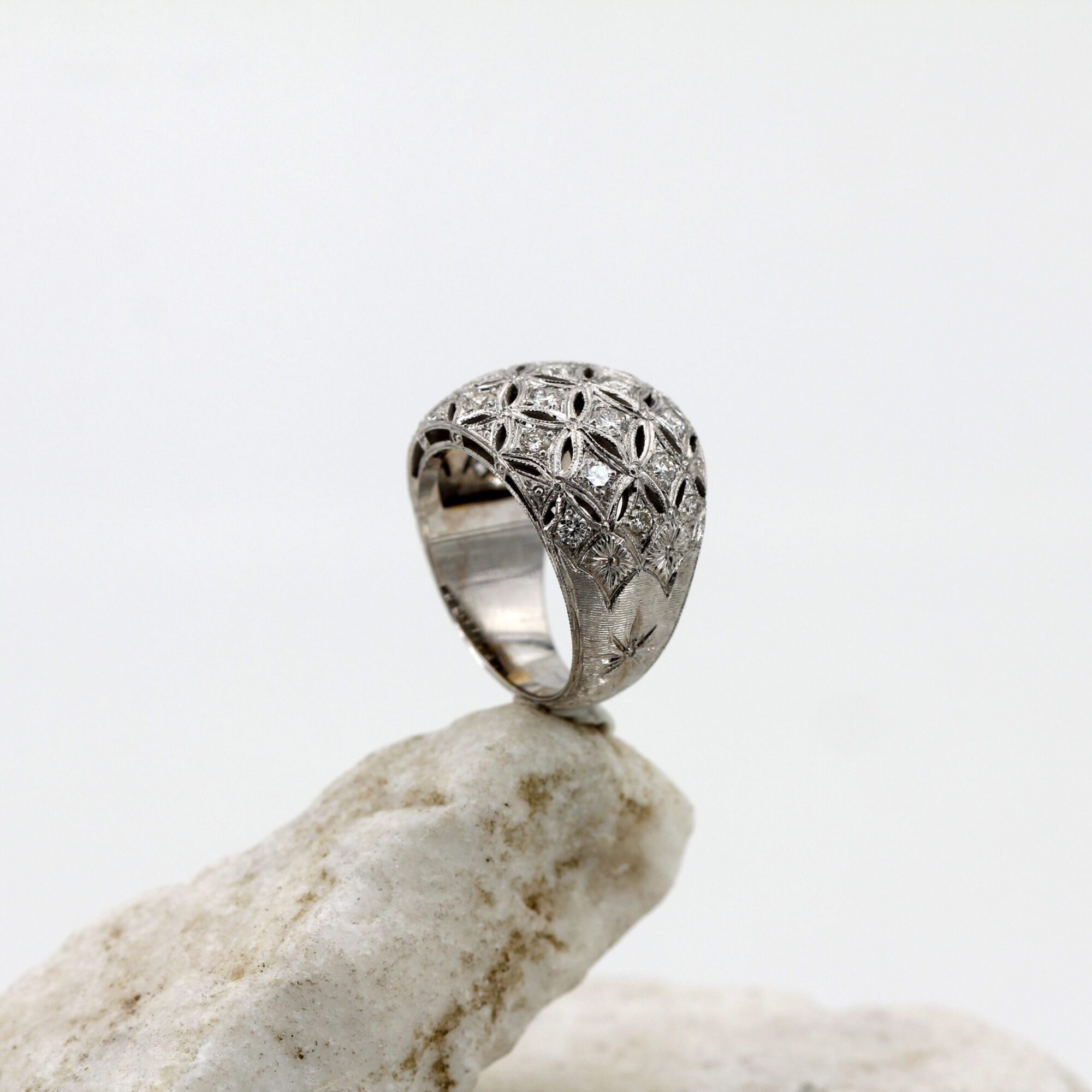 Anna Gioielli Fiorentino anello oro bianco diamanti 1,06 ct