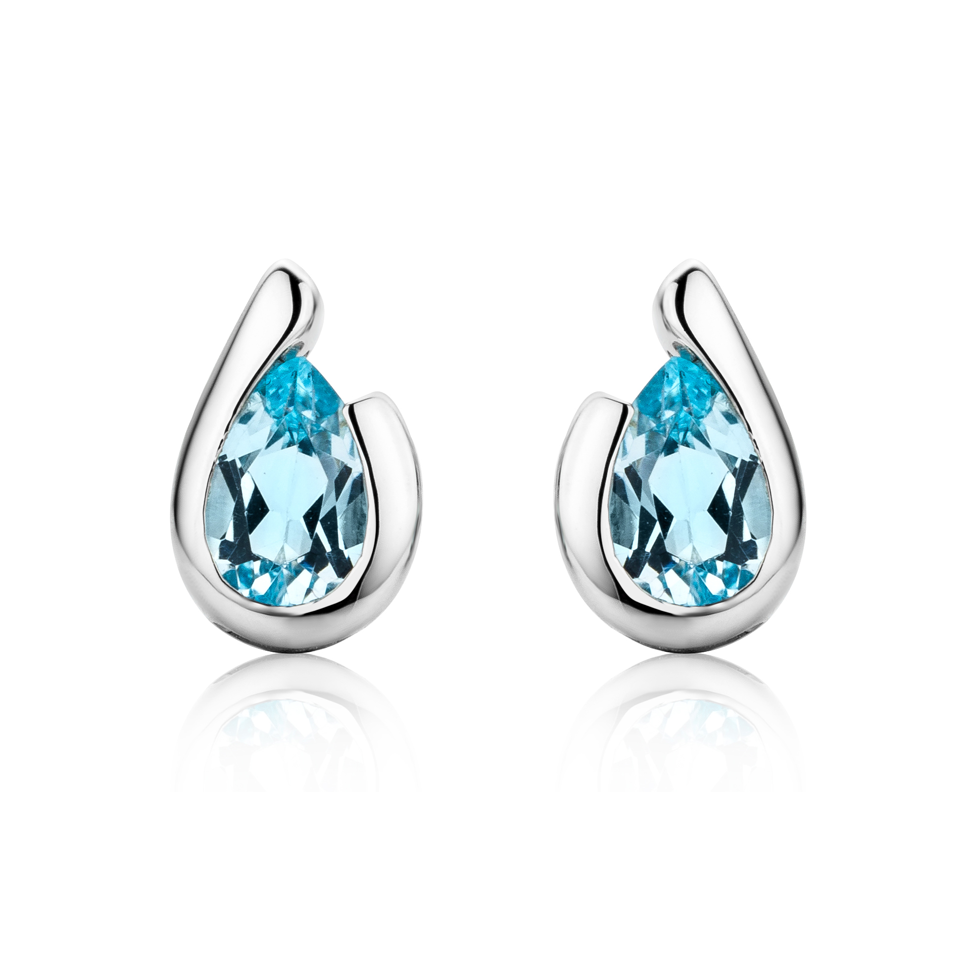 Miore Earrings Orecchini Oro Bianco Topazio 9KT
