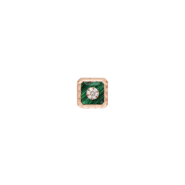 Korloff Je Play JJPE04 orecchino oro rosa diamanti malachite