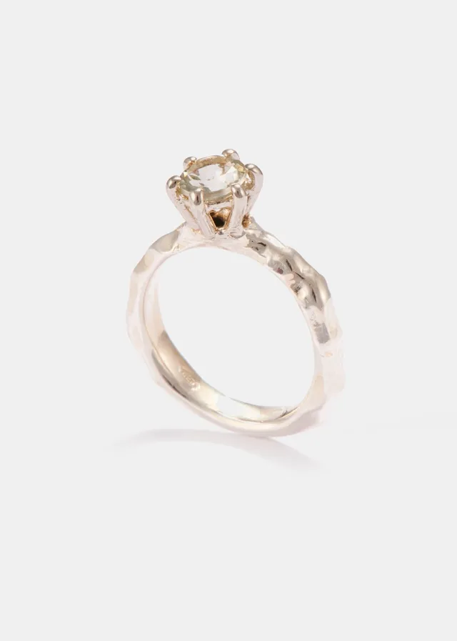 Voodoo Jewels Love Letter White anello solitario prasiolite