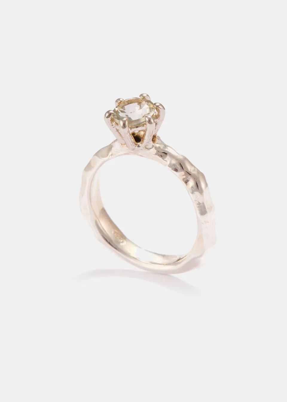 Voodoo Jewels Love Letter White anello solitario prasiolite